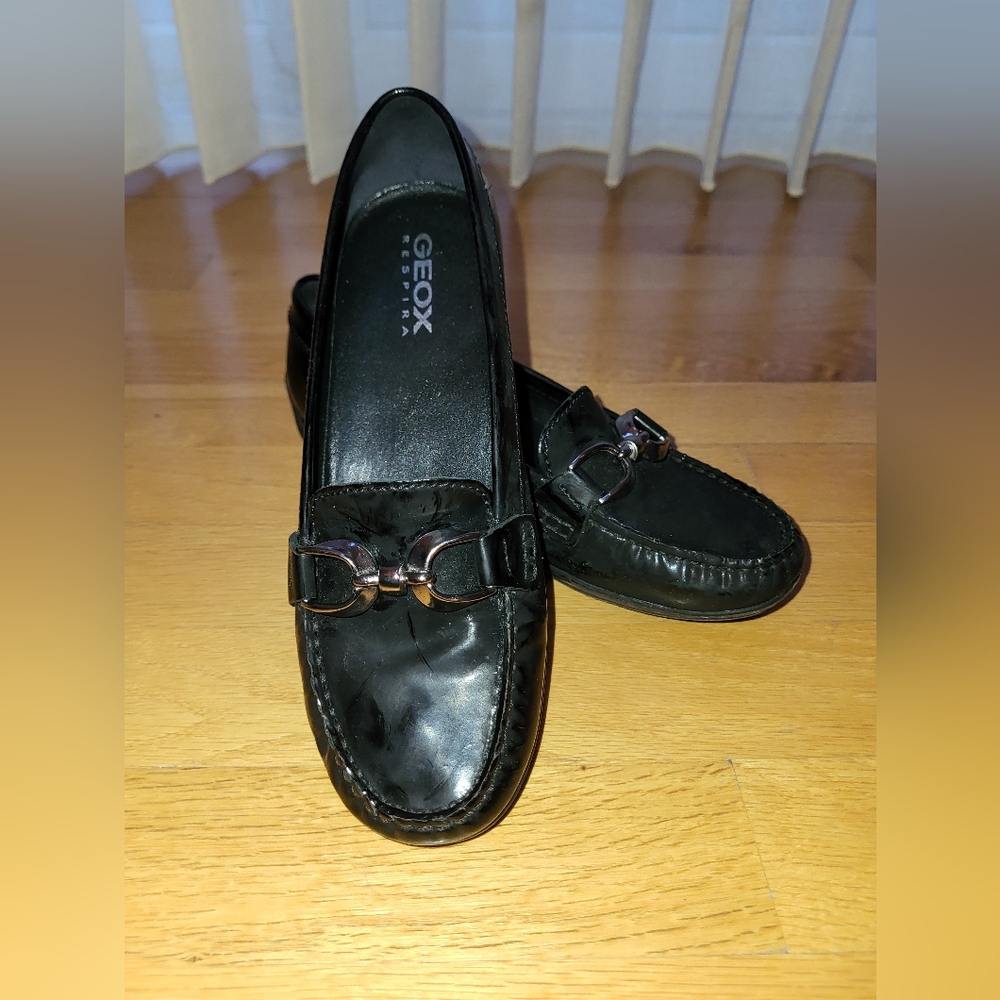 Geox Respira Driving Loafer Shoes  Leather Moc Toe Women’s 37